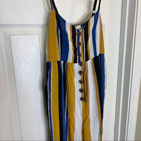Urban Outfitters Tootsie Button-Down Cropped Jumpsuit Size Small - Picture 6 of 14